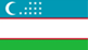 The flag of Uzbekistan