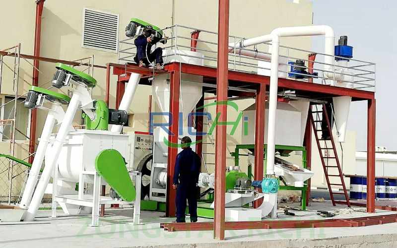 1TPH-2TPH New South Wales Height-Constrained Poultry Feed Line