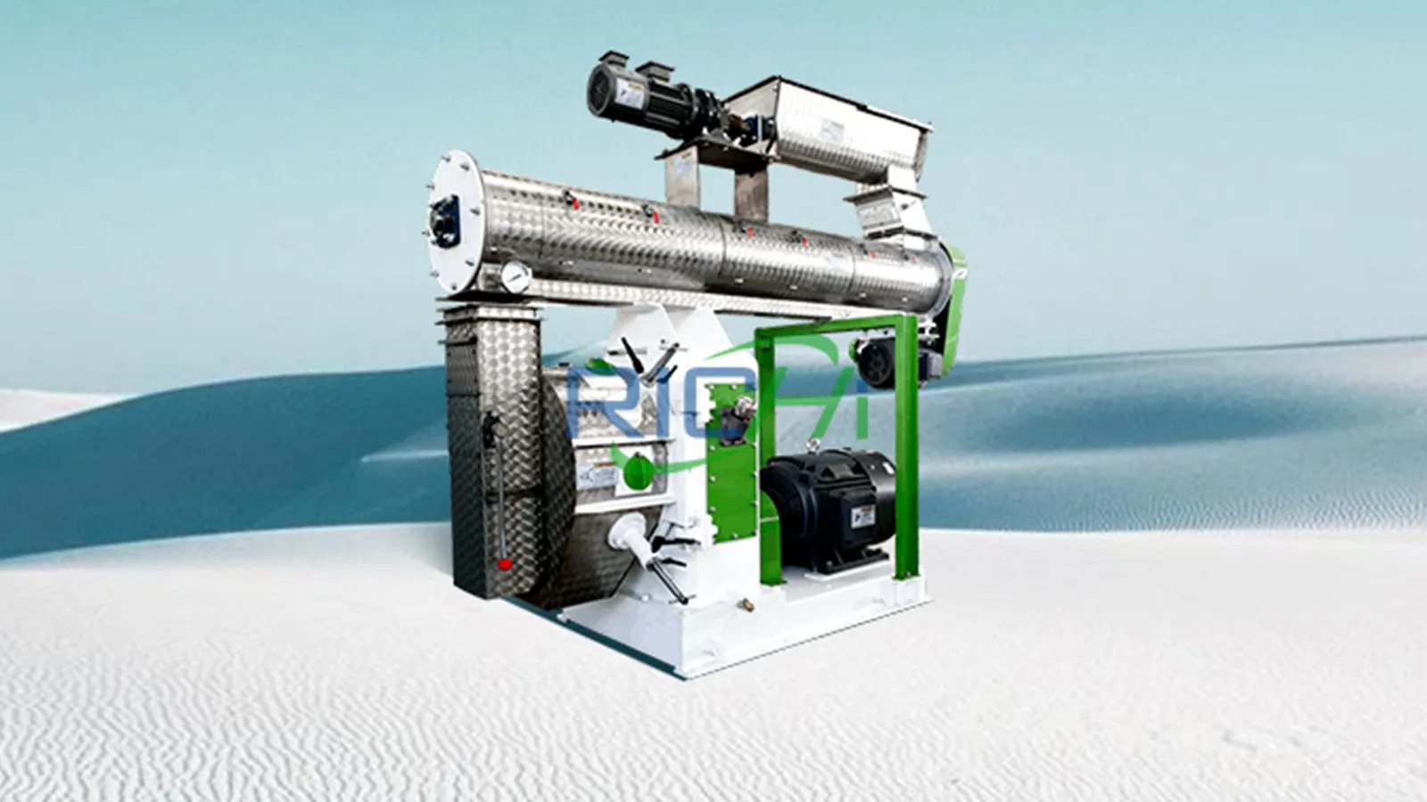 Cattle feed pellet mill trial run