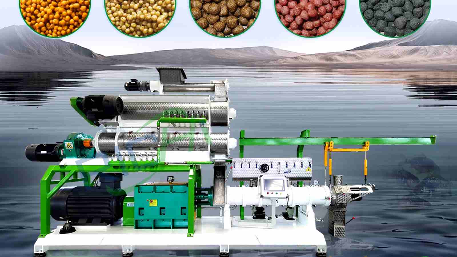 Details of Twin-Screw Floating Fish Feed Extruder Machine