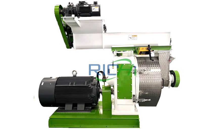 Heavy-duty enclosed steel-framed chicken manure pelletizer