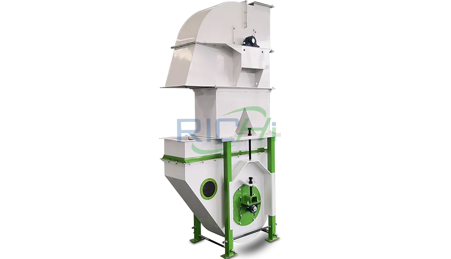 RICHI Feed Extruder paired with TDTG Series Self-Cleaning Bucket Elevator