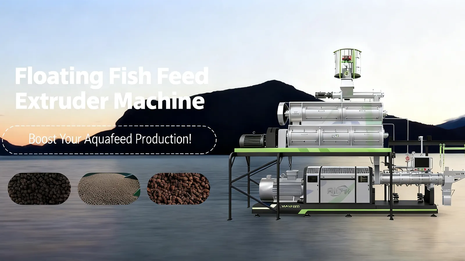RICHI Floating Fish Feed Extruder machine in Russia