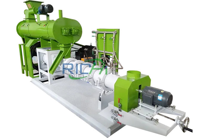 Single-Screw Floating Fish Feed Extruder 1-2 tons