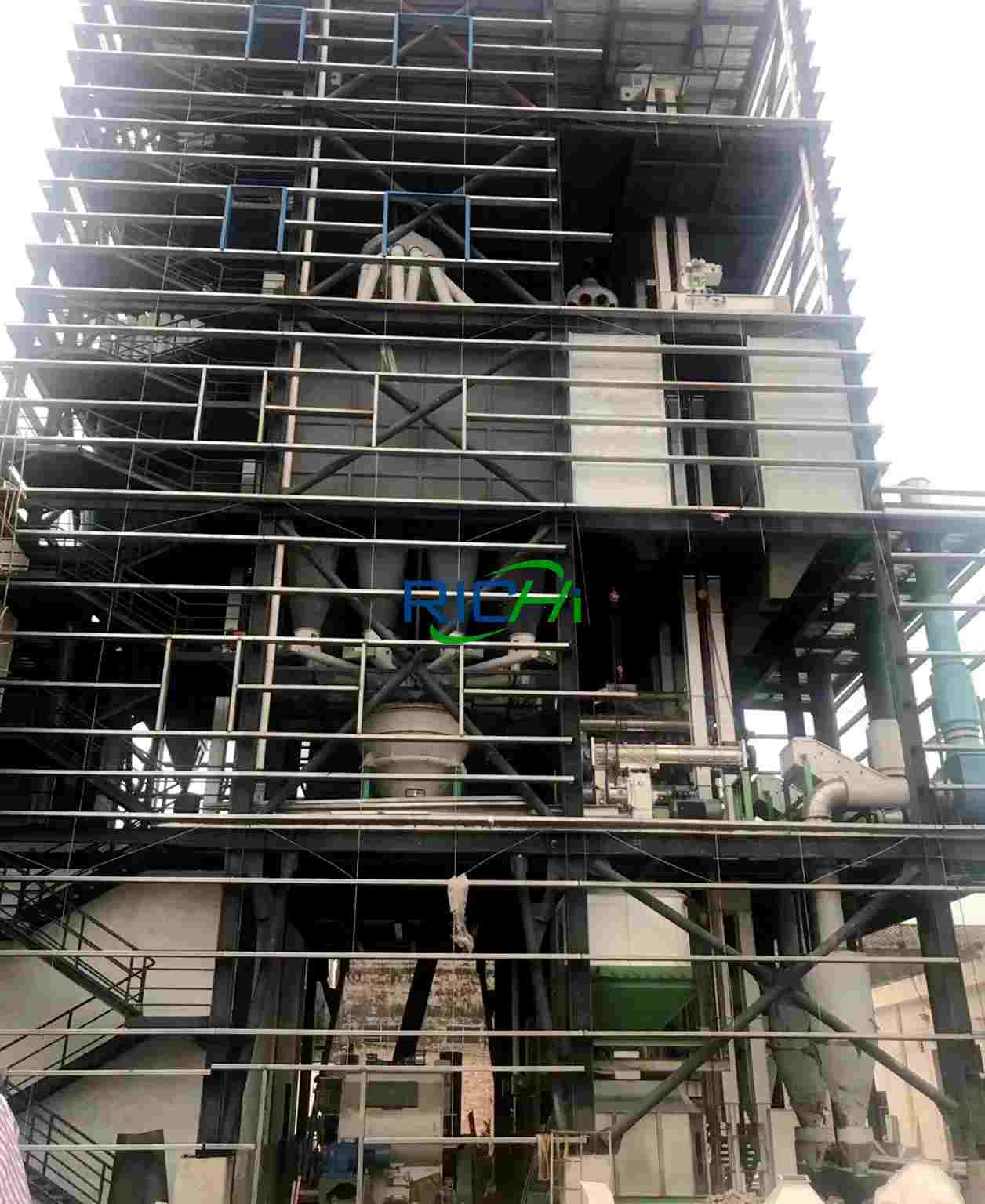 U.S. cattle feed pellet processing plant