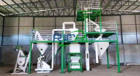 1-2TPH animal feed production line in Nigeria