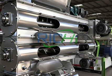 the conditioner of the goat feed pellet making machine