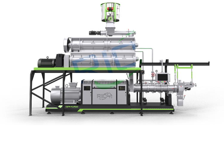 0.5-2TPH Twin-Screw Floating Fish Feed Extruder Machine