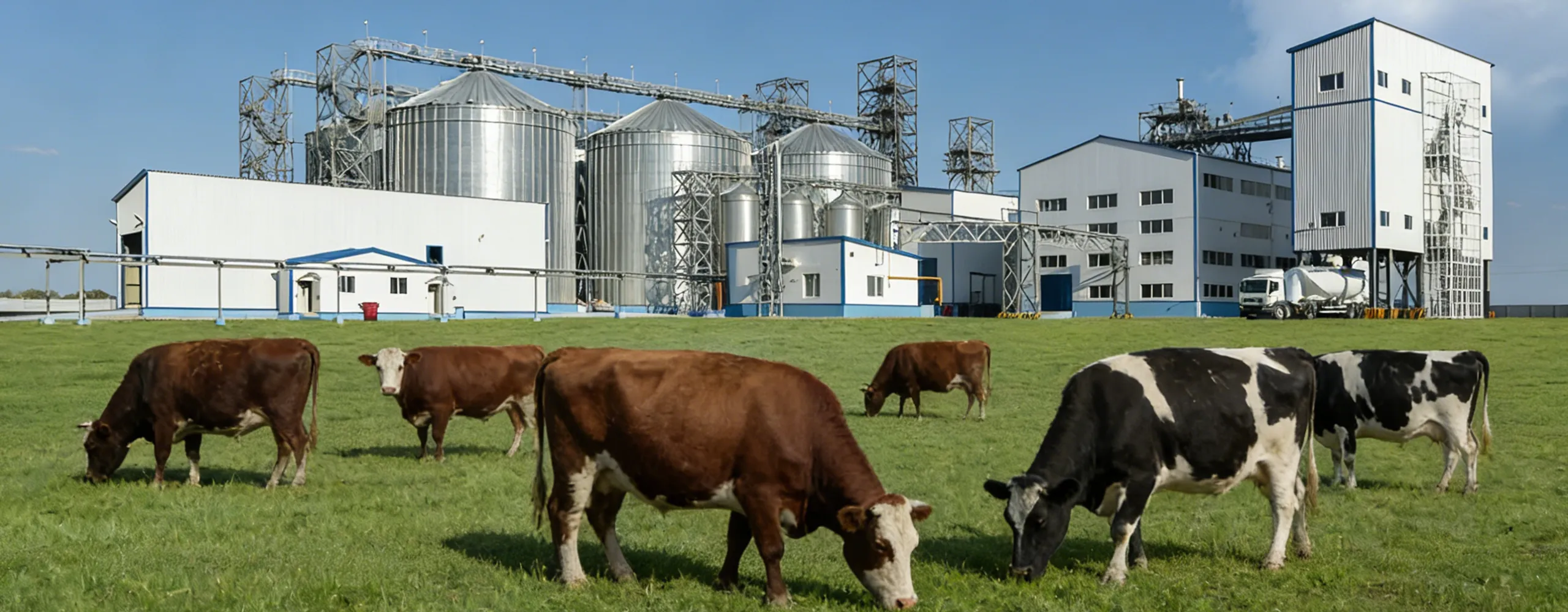 cattle feed production line banner