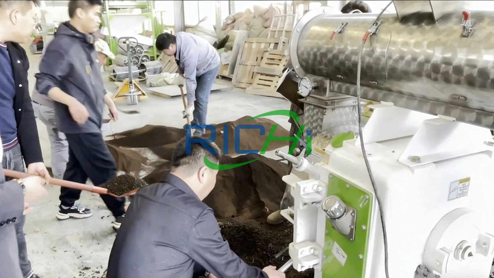 Chicken Manure Pellet Production Line Trial Run