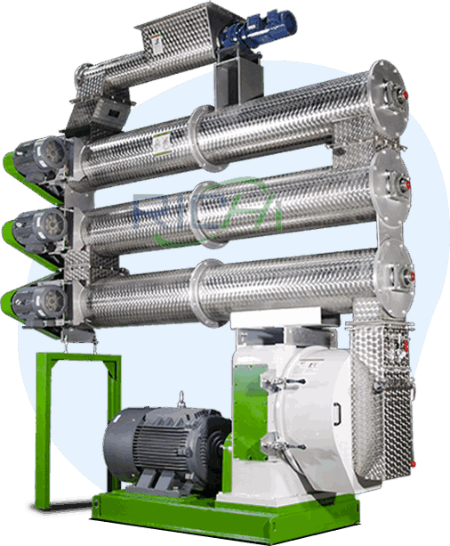 fiish feed pellet machine with three-layer conditioner