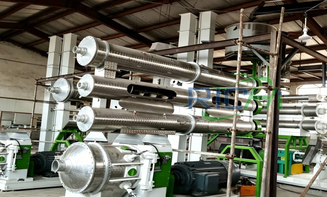 Индийская линия по производству корма для тонущей рыбы производительностью 4-5 тонн/час