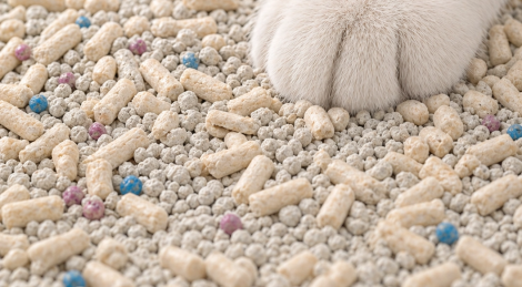 Mixed cat litter