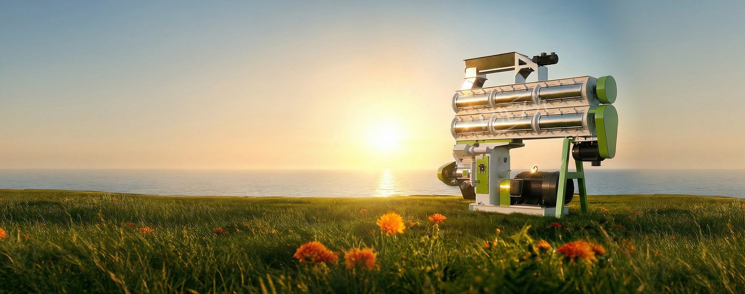 لافتة ماكينة بيليه علف الدجاج