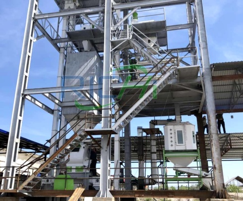 Uzbekistan 5 tons/hour Sinking Fish Feed Production Line 