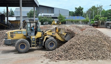 Cassava residue raw material for cassava pellet machines