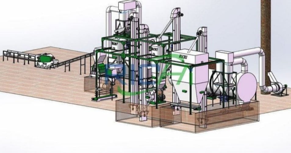 Cow dung pellet production line