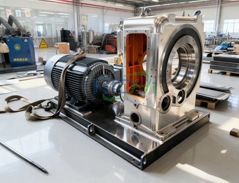 Gearbox of a cow dung pellet making machine