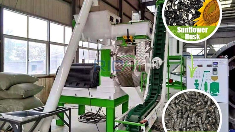 Sunflower shell pellet mill on-site photos
