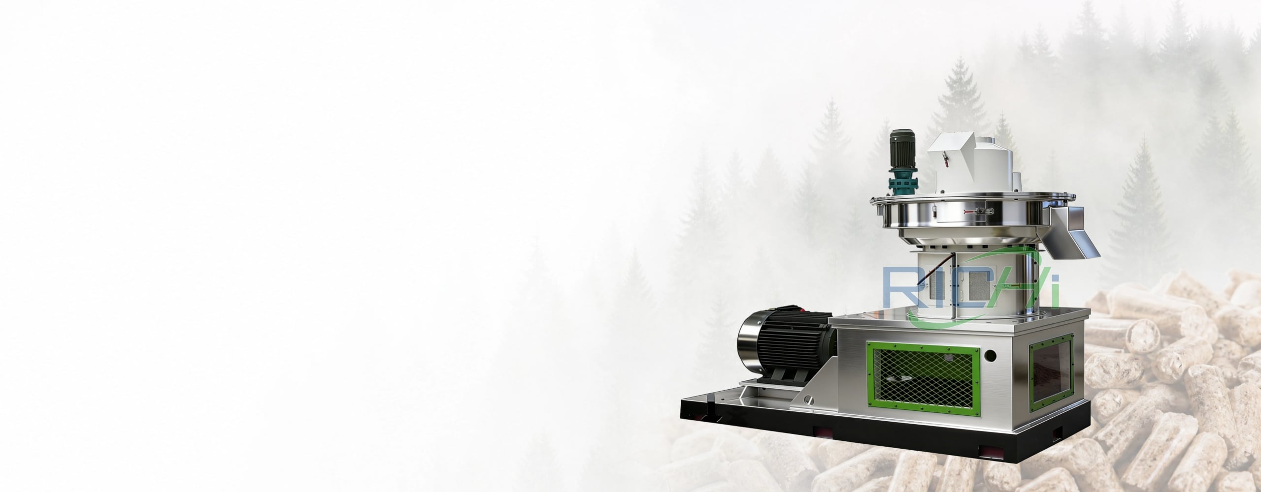 banner for vertical biomass pellet mill