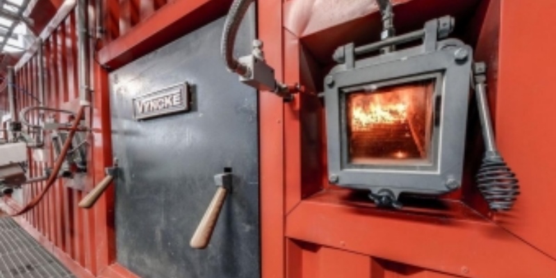 Vertical wood pellet machine industrial boiler