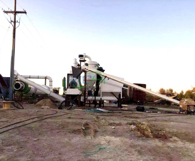 3-5T/H cow dung pellet machine in Thailand