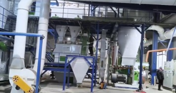 German wood pellet machine project