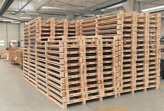 Storage wooden pallets