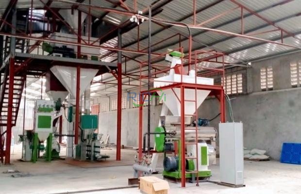 3-4T/H chicken feed production machine in Colombia